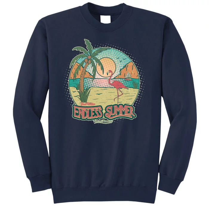 Vintage Good Vacation Endless Summer Tropical Paradise Tall Sweatshirt