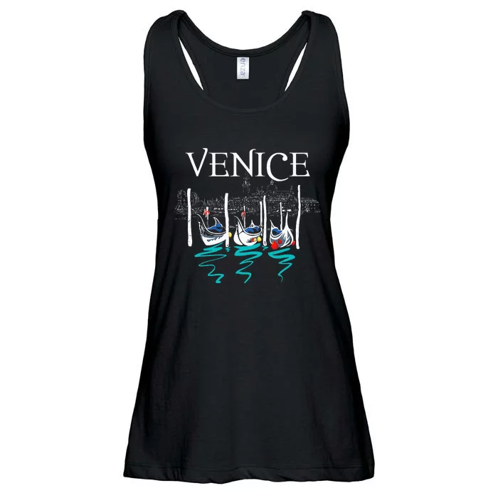 Venice Gondola Venetian Canals Italian City Ladies Essential Flowy Tank