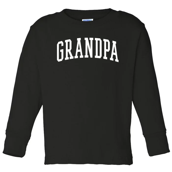 Varsity Grandpa Toddler Long Sleeve Shirt