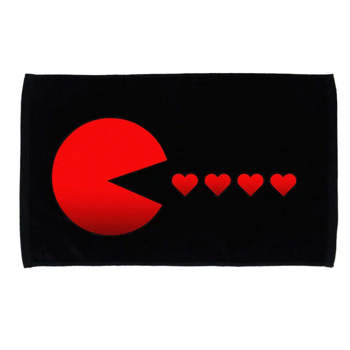 Video Games Valentines Day Hearts For Gamers Microfiber Hand Towel