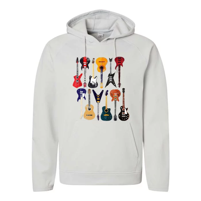 Vintage Guitar Performance Fleece Hoodie