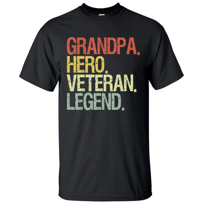 Vintage Grandpa Veteran Legend Tall T-Shirt