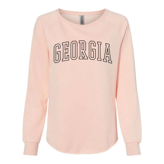 Varsity Georgia Womens California Wash Sweatshirt