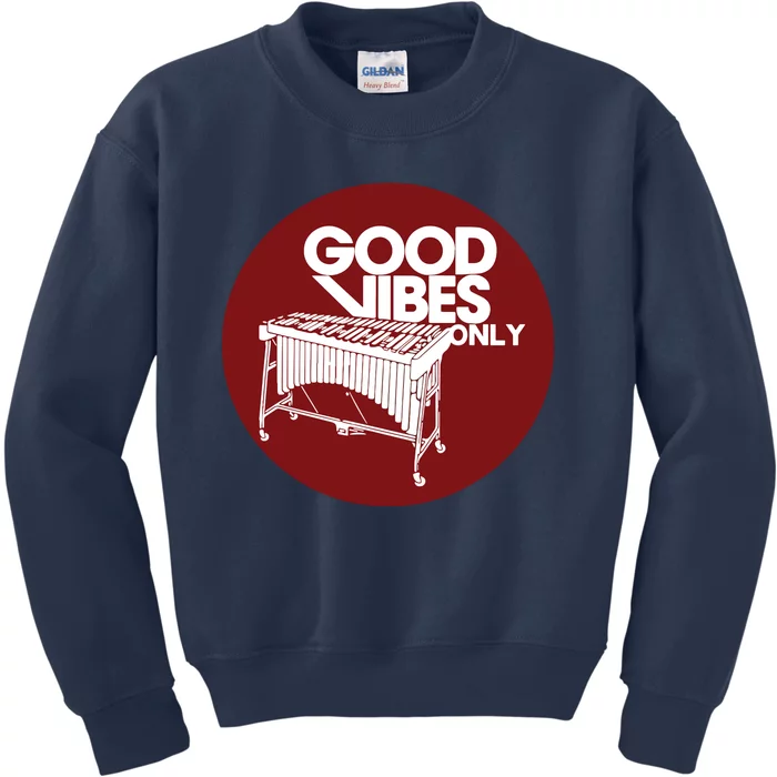 Vibraphone Good Vibes Only Vibraphonist Marimba Player Kids Sweatshirt