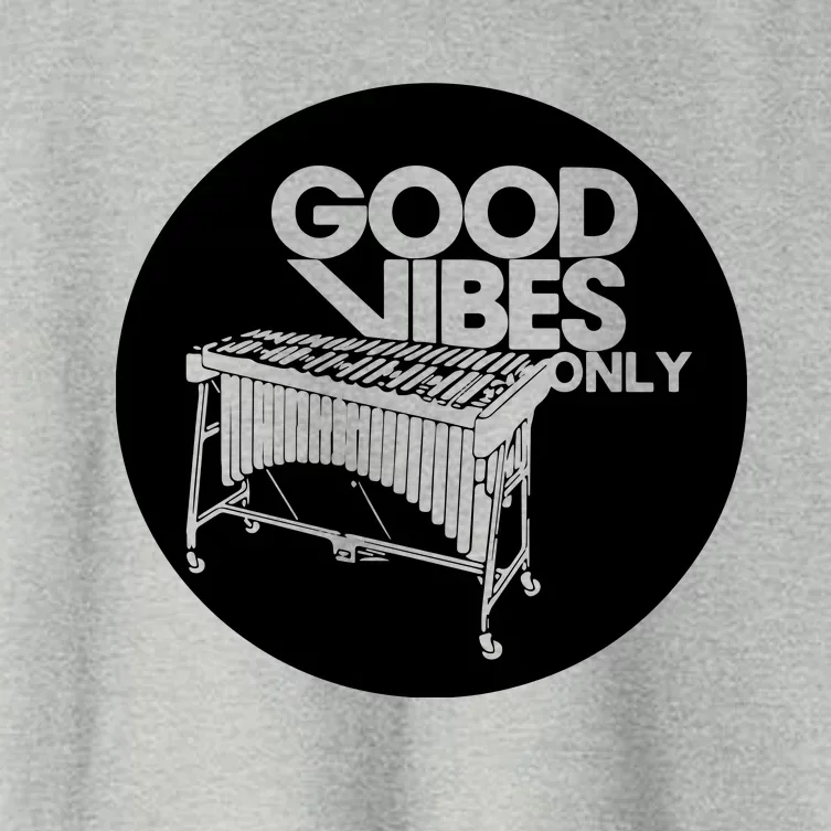 Vibraphone Good Vibes Only Vibraphonist Marimba Player Long Sleeve Women's Crop Top Tee