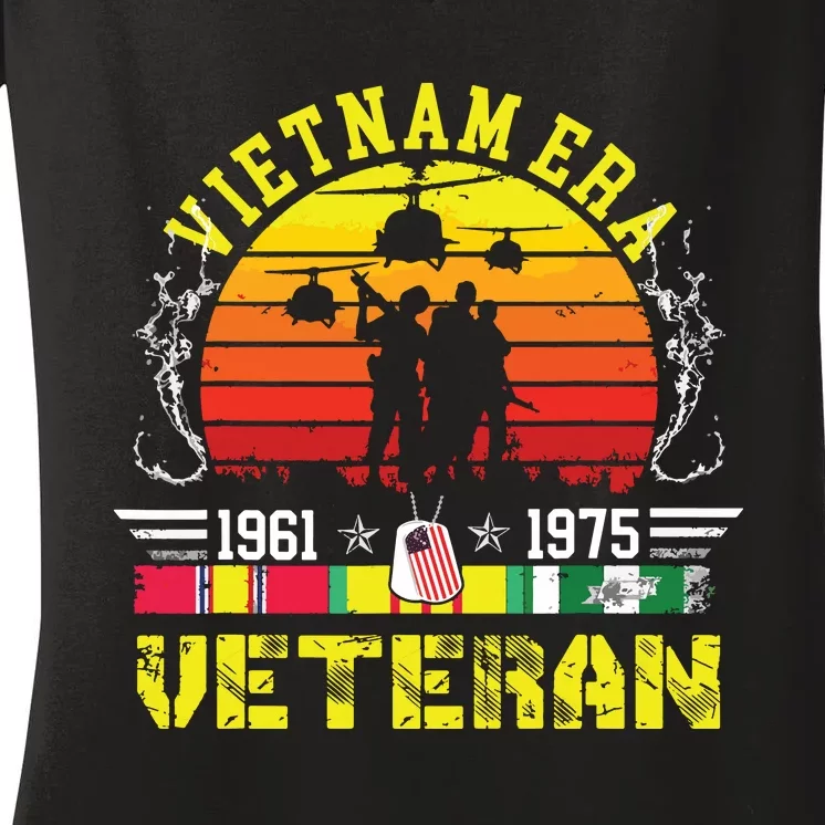 Veteran Gift Vietnam War Era Retired Soldier Women's V-Neck T-Shirt