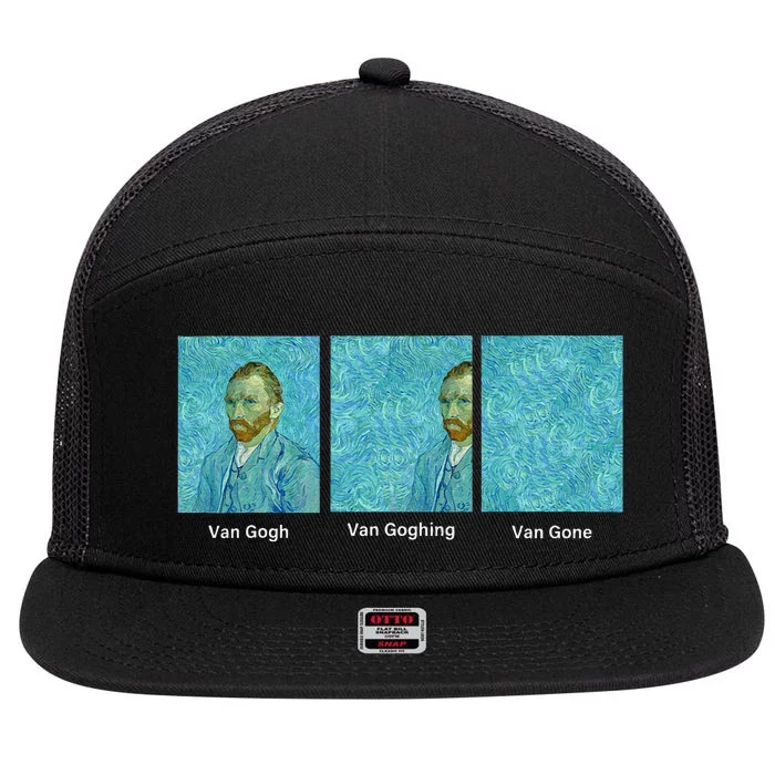 Van Gogh Van Going Van Gone Funny Art Lover 7 Panel Mesh Trucker Snapback Hat