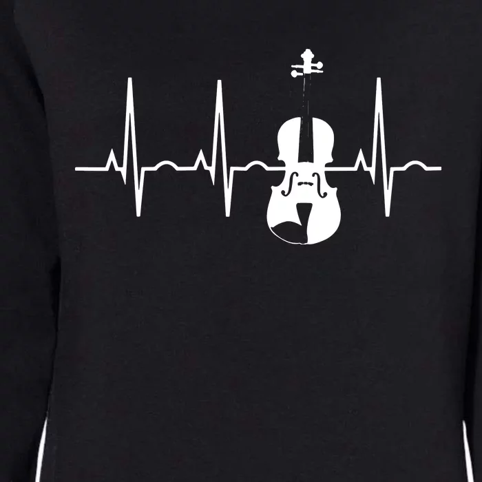 Violin Gifts Violin Player For Violinist Heartbeat Womens California Wash Sweatshirt