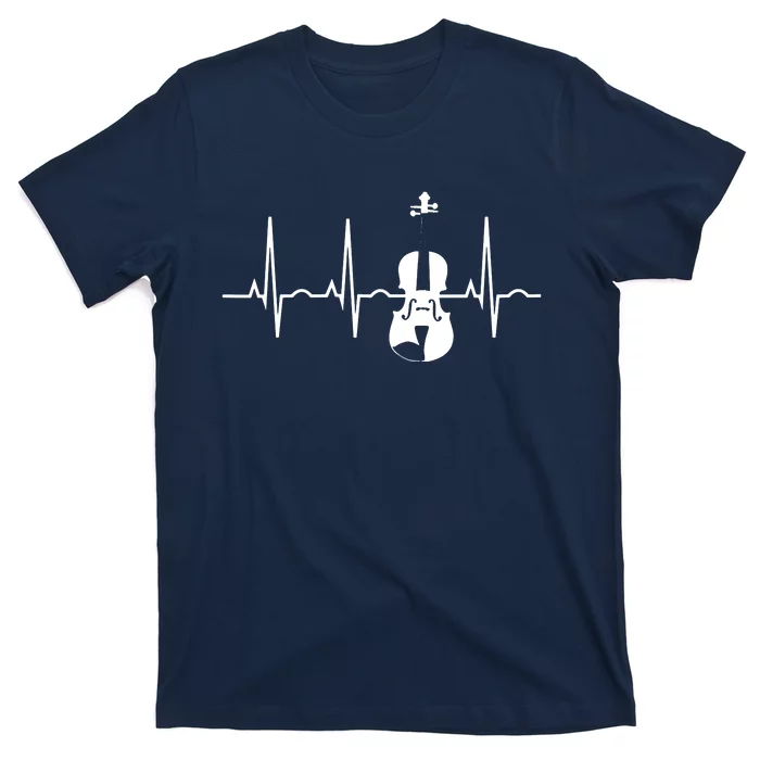 Violin Gifts Violin Player For Violinist Heartbeat T-Shirt