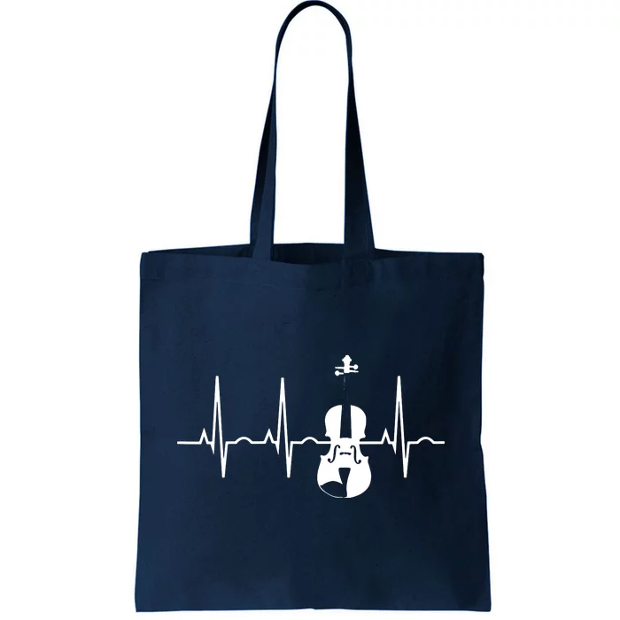 Violin Gifts Violin Player For Violinist Heartbeat Tote Bag