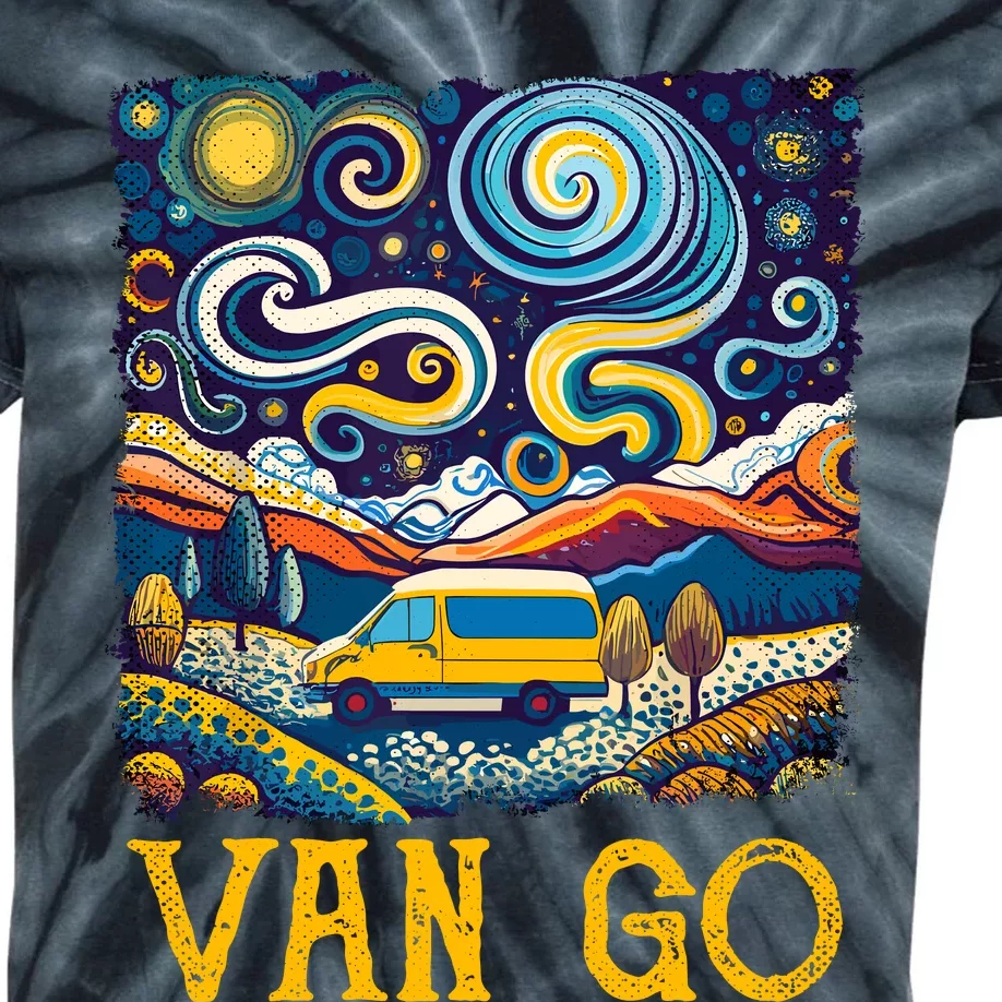 Van Go Vanlife Accessories Artist Funny Art Teacher Kids Tie-Dye T-Shirt