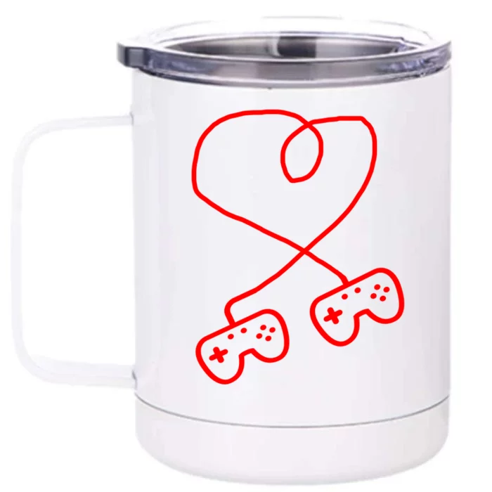 Video Games Valentine's Day Cute Gift Front & Back 12oz Stainless Steel Tumbler Cup