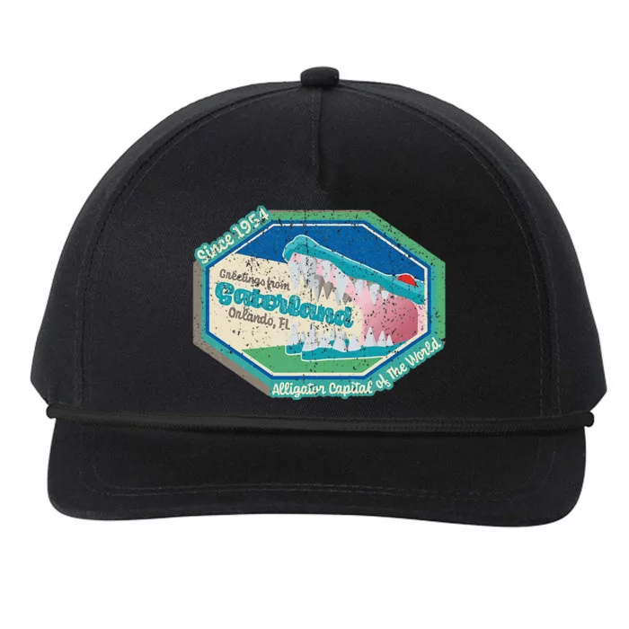 Vintage Gatorland Snapback Five-Panel Rope Hat