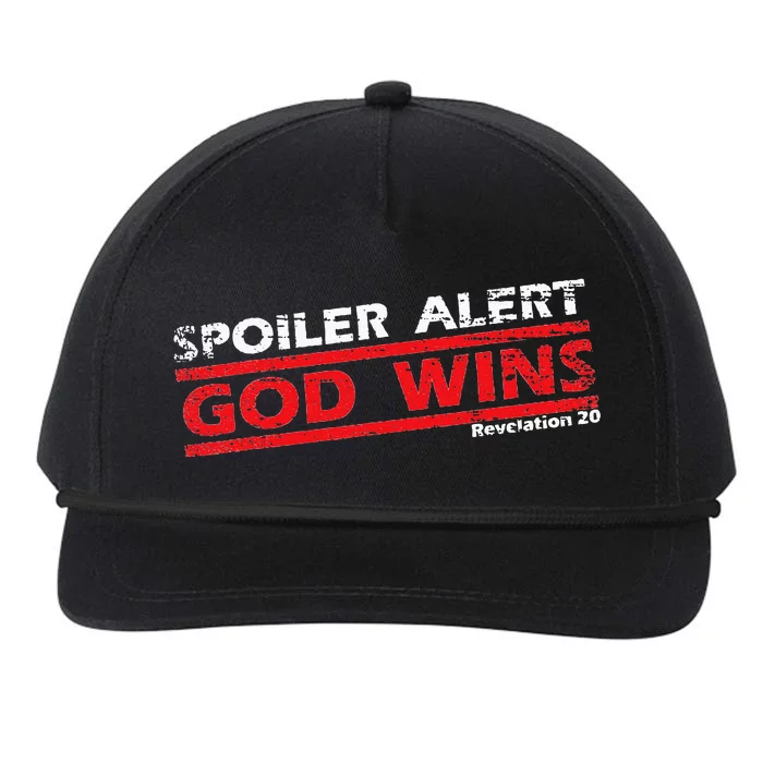 Vintage God Wins Spoller God Wins Christian Faith Snapback Five-Panel Rope Hat