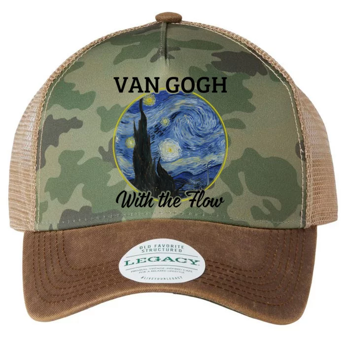 Van Gogh With The Flow Funny Artist Pun Humor Legacy Tie Dye Trucker Hat