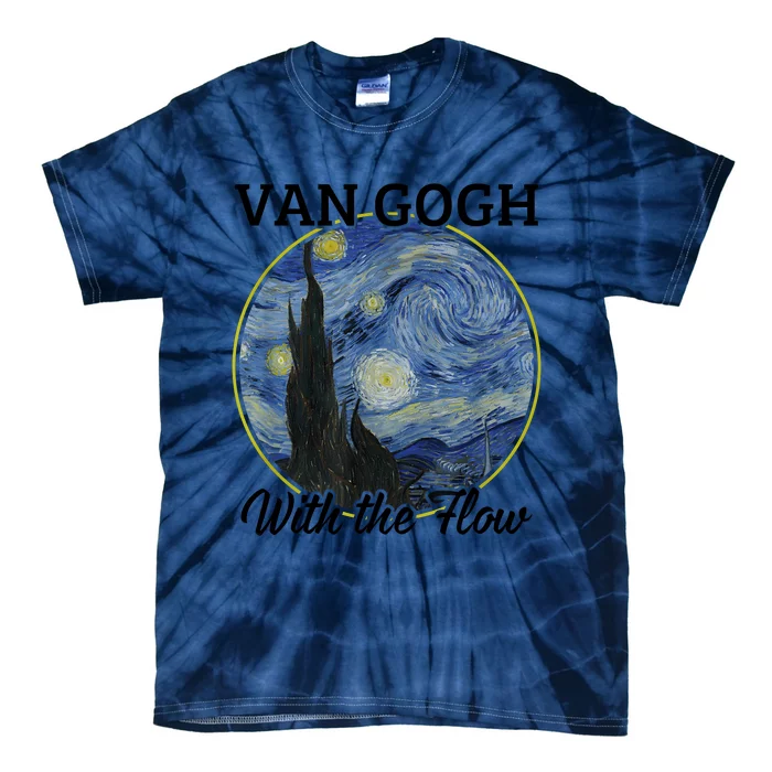 Van Gogh With The Flow Funny Artist Pun Humor Tie-Dye T-Shirt