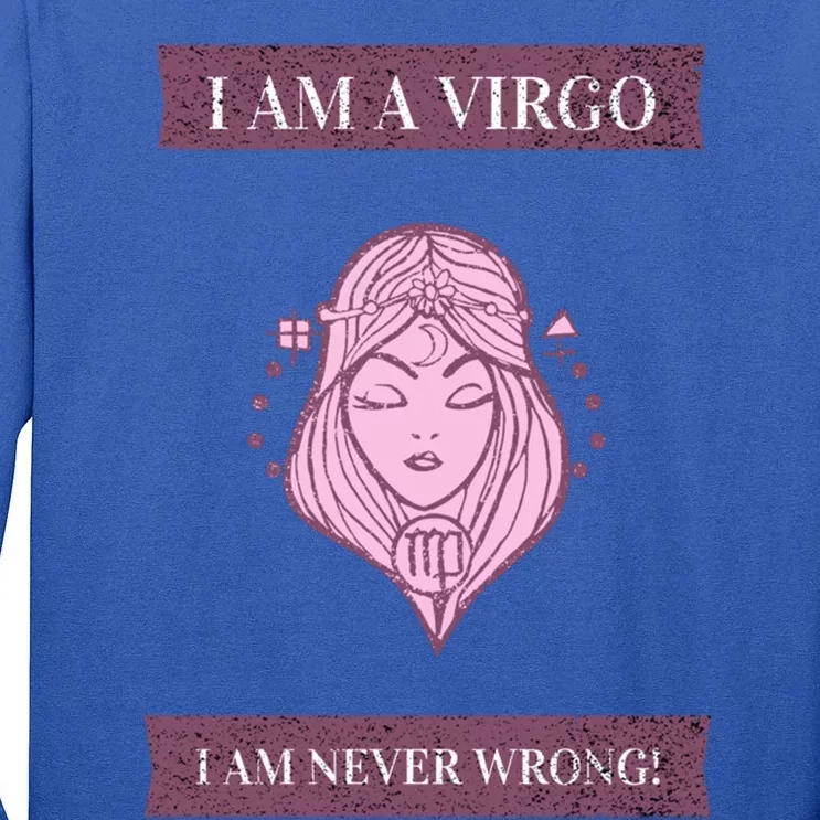 Virgo Gift With Funny Graphic Design Great Gift Tall Long Sleeve T-Shirt