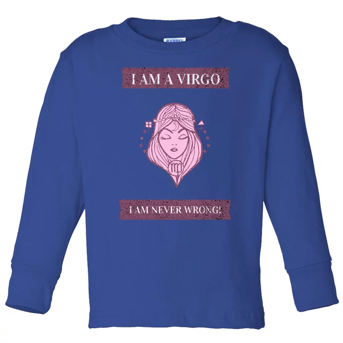 Virgo Gift With Funny Graphic Design Great Gift Toddler Long Sleeve Shirt