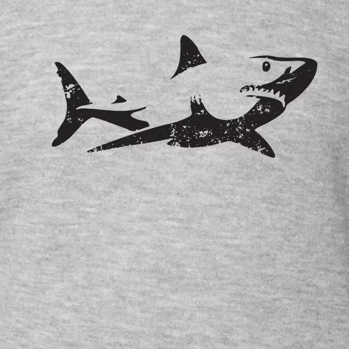 Vintage Great White Shark Silhouette Ocean Predator Toddler Sweatshirt