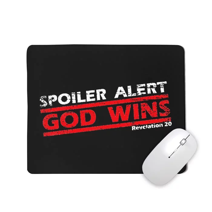 Vintage God Wins Spoller God Wins Christian Faith Mousepad