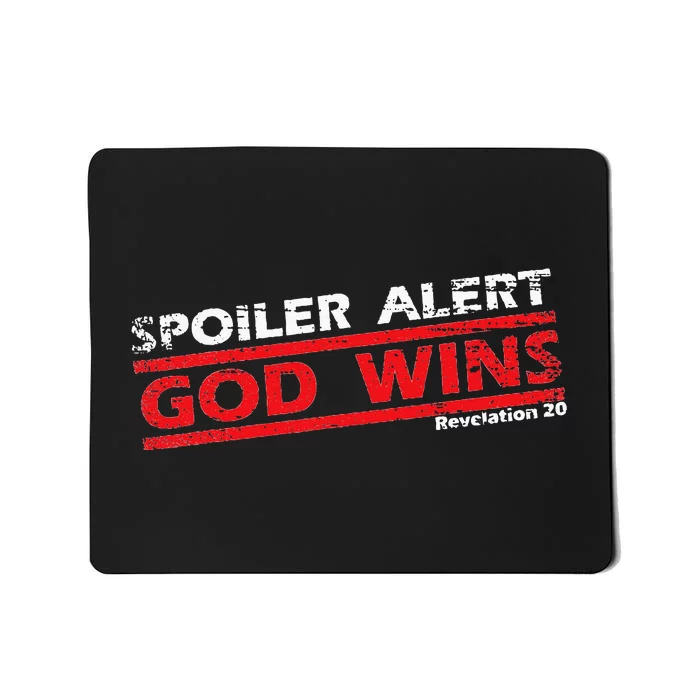 Vintage God Wins Spoller God Wins Christian Faith Mousepad