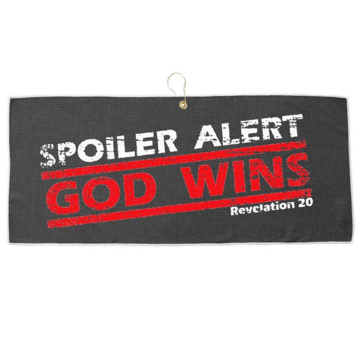 Vintage God Wins Spoller God Wins Christian Faith Large Microfiber Waffle Golf Towel