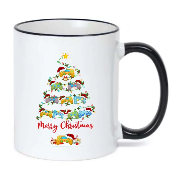 Video Game Xmas Lighting Santa Video Game Christmas Tree Gift Black Color Changing Mug