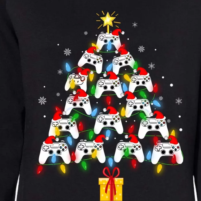 Video Gamer Xmas Gaming Controller Christmas Tree Gift Womens California Wash Sweatshirt