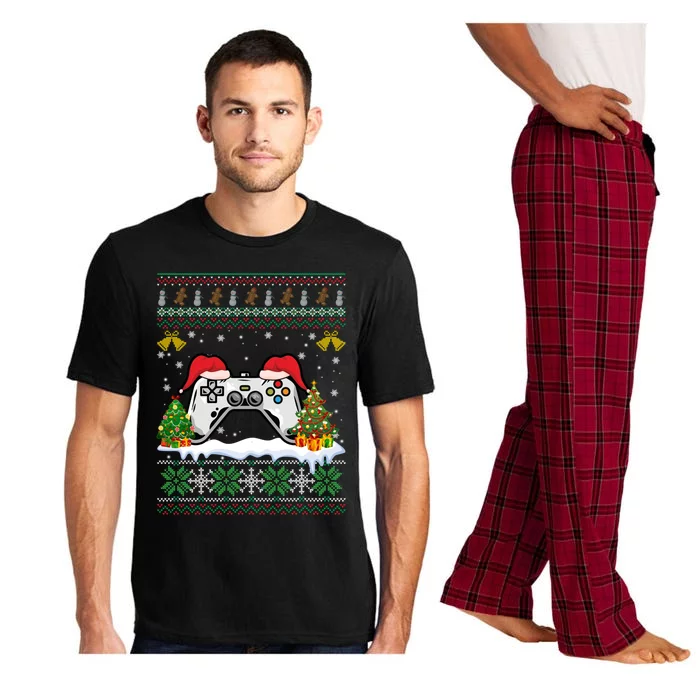 Video Gamer Xmas Lighting Funny Ugly Video Game Christmas Great Gift Pajama Set