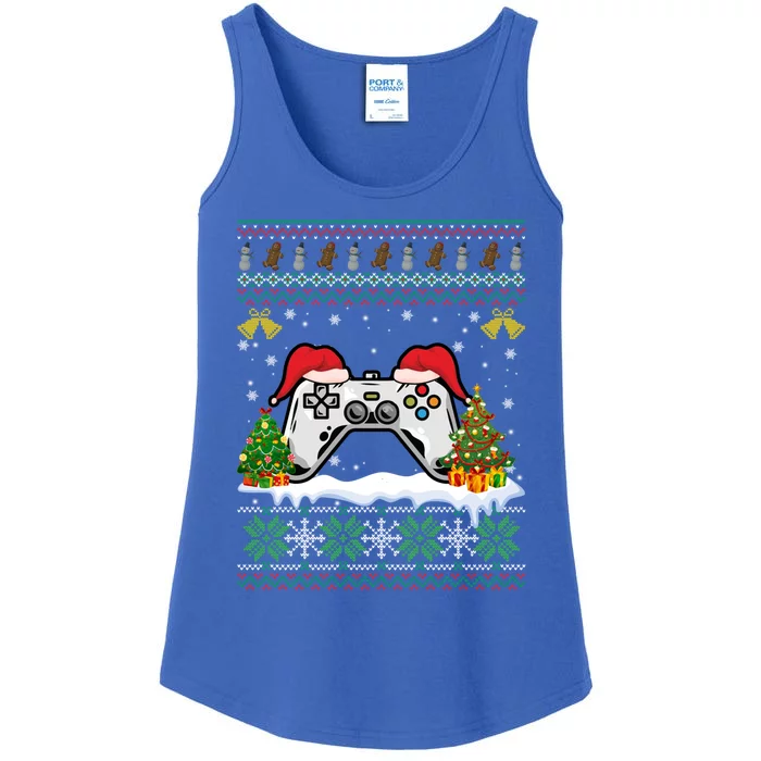 Video Gamer Xmas Lighting Funny Ugly Video Game Christmas Great Gift Ladies Essential Tank