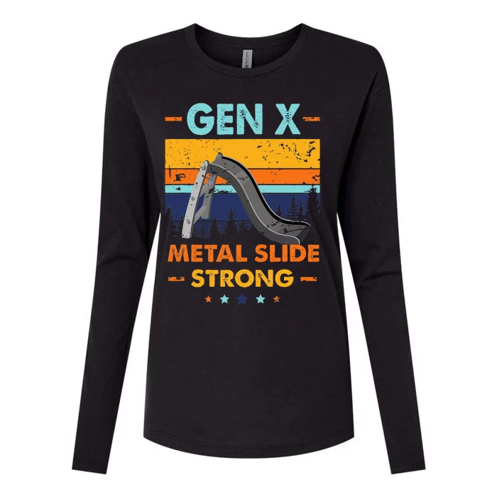 Vintage Gen X Generation Sarcasm Gen X Metalslide A Strong Womens Cotton Relaxed Long Sleeve T-Shirt