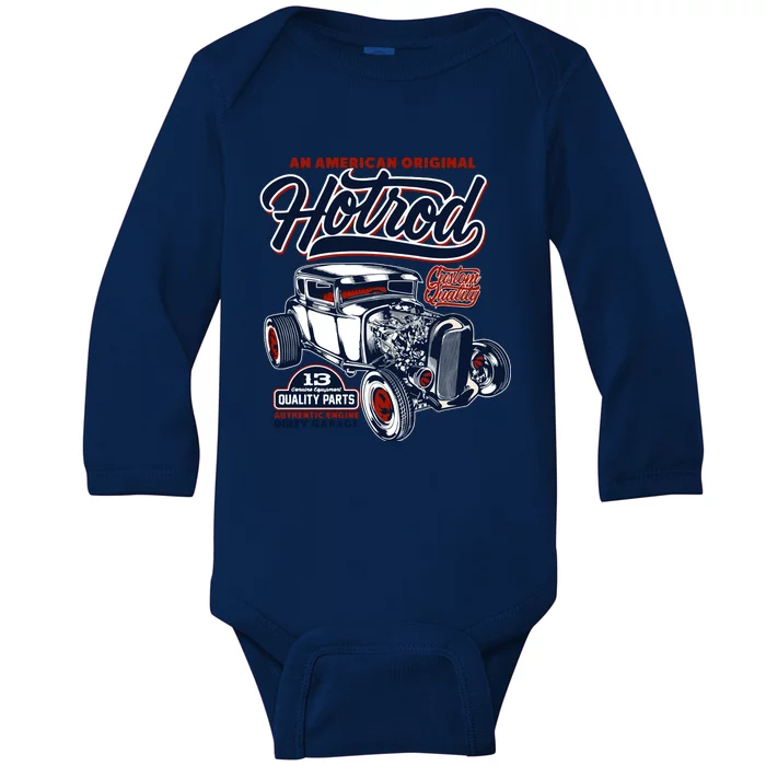 Vintage Hotrod 1932 Car Graphic Baby Long Sleeve Bodysuit