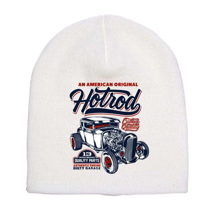 Vintage Hotrod 1932 Car Graphic Short Acrylic Beanie