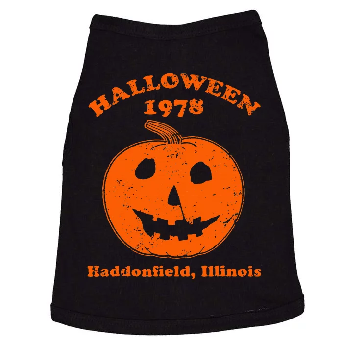 Vintage Halloween 1978 Pumpkin Haddonfield Illinois Doggie Tank