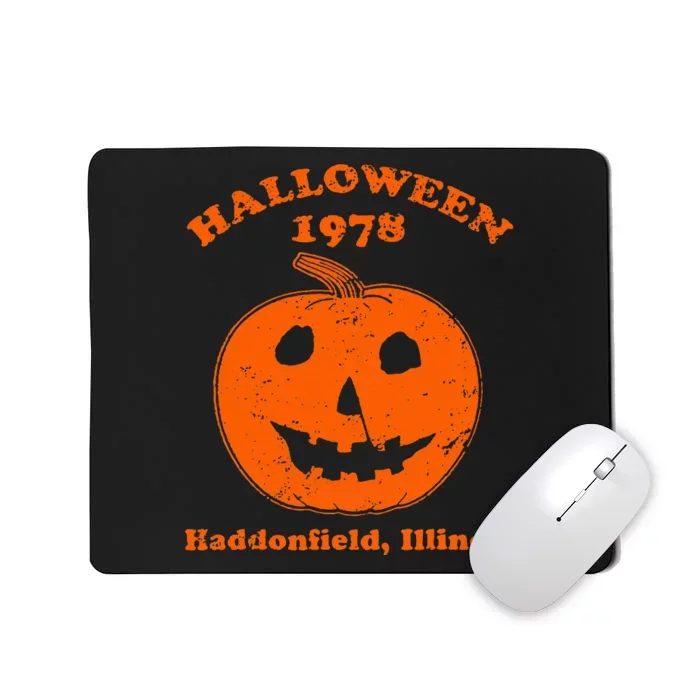 Vintage Halloween 1978 Pumpkin Haddonfield Illinois Mousepad