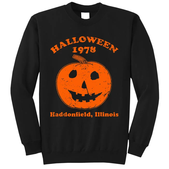 Vintage Halloween 1978 Pumpkin Haddonfield Illinois Tall Sweatshirt