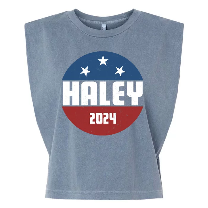 Vote Haley 2024 Election Retro Vintage Garment-Dyed Women's Muscle Tee