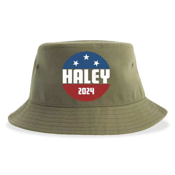 Vote Haley 2024 Election Retro Vintage Sustainable Bucket Hat