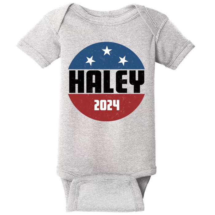 Vote Haley 2024 Election Retro Vintage Baby Bodysuit