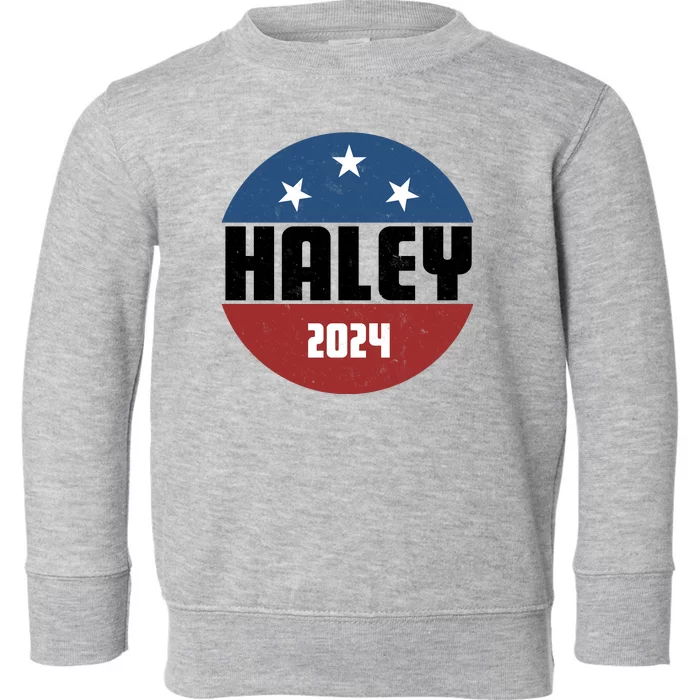 Vote Haley 2024 Election Retro Vintage Toddler Sweatshirt