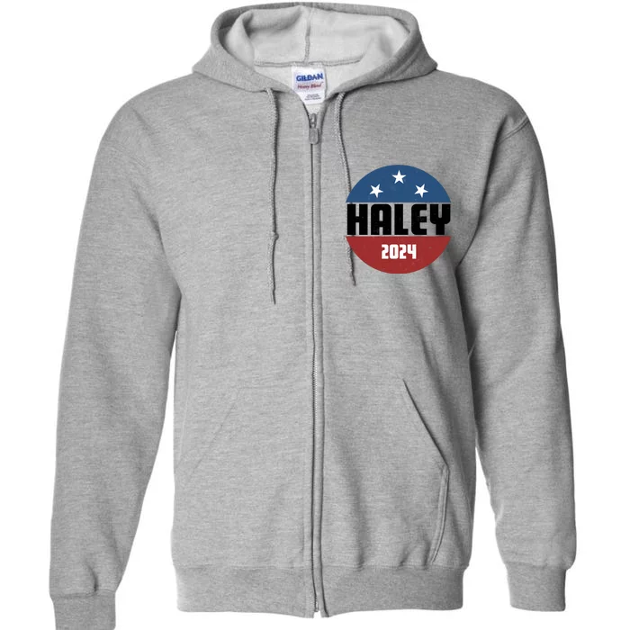 Vote Haley 2024 Election Retro Vintage Full Zip Hoodie