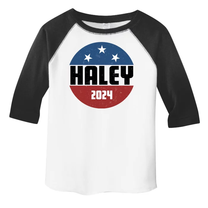 Vote Haley 2024 Election Retro Vintage Toddler Fine Jersey T-Shirt