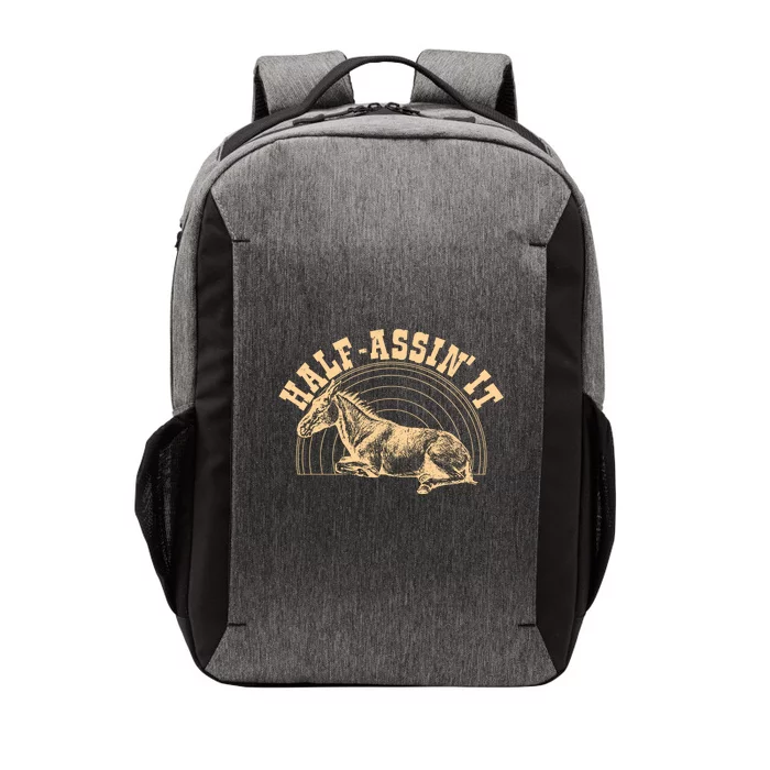 Vintage Half Assin It Mule Donkey Vector Backpack