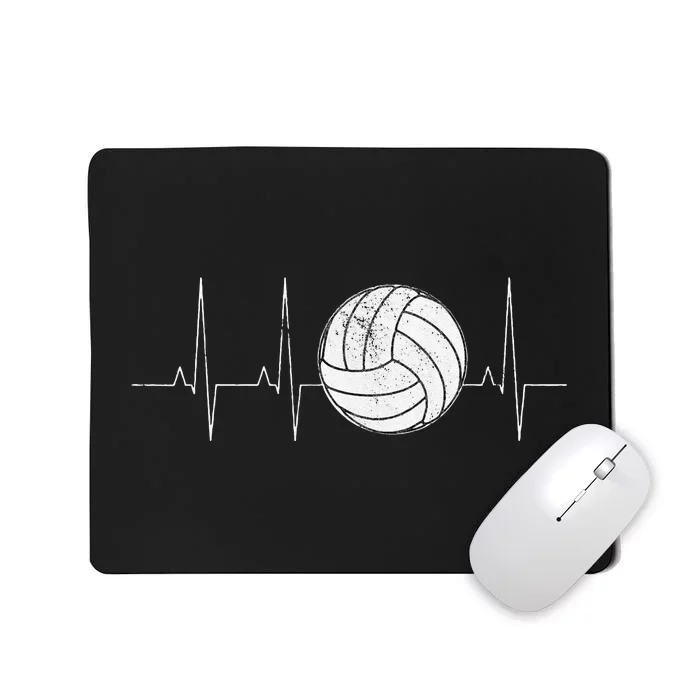 Volleyball Heartbeat As Funny Volleyball Gift Ideas Mousepad