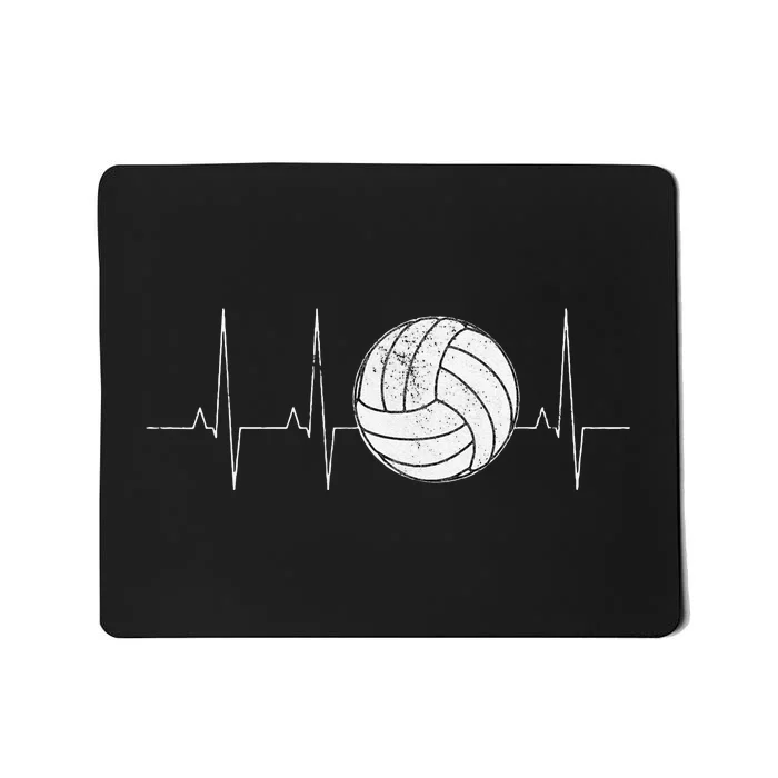 Volleyball Heartbeat As Funny Volleyball Gift Ideas Mousepad