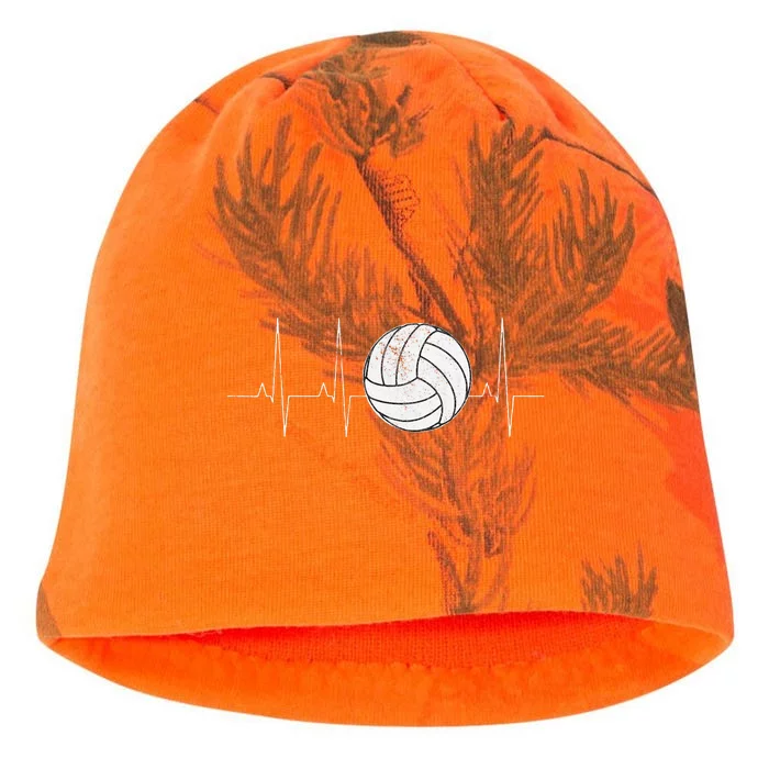 Volleyball Heartbeat As Funny Volleyball Gift Ideas Kati - Camo Knit Beanie