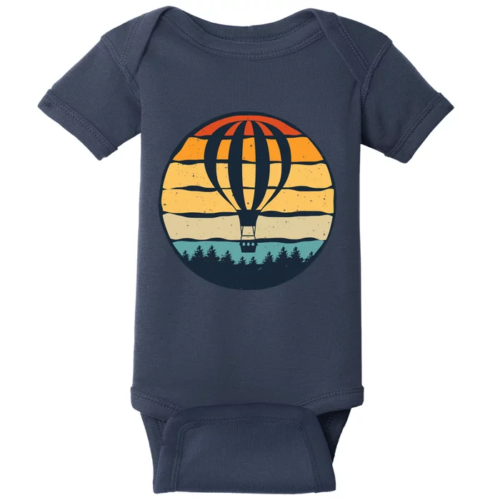 Vintage Hot Air Balloon And Ballooning Design Sky Adventure Baby Bodysuit