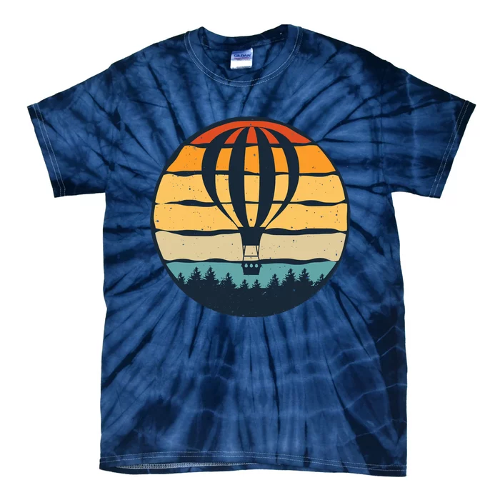 Vintage Hot Air Balloon And Ballooning Design Sky Adventure Tie-Dye T-Shirt