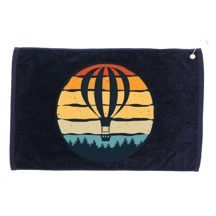 Vintage Hot Air Balloon And Ballooning Design Sky Adventure Grommeted Golf Towel