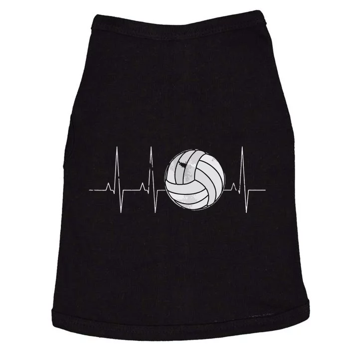 Volleyball Heartbeat As Funny Volleyball Gift Ideas Doggie Tank